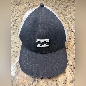 Billabong Charcoal Gray and White Trucker Hat